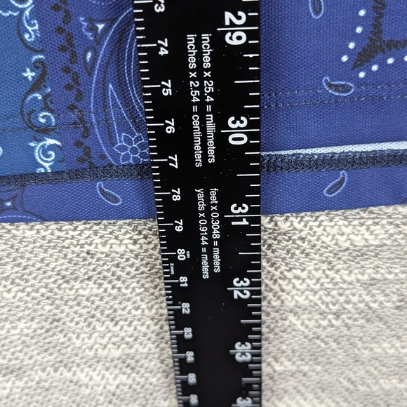 G/Fore G Fore Polo Shirt Mens XL Blue Paisley AOP Print Performance Stretch - Picture 7 of 8